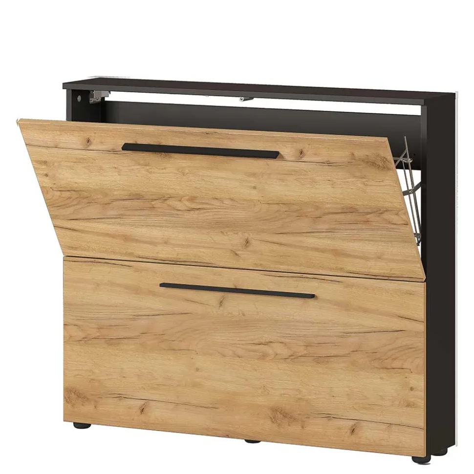 Schuhschrank in Wildeiche NB & Anthrazit - Lampione