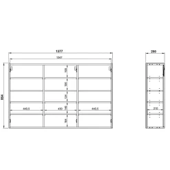 Schuhschrank mit drei Türen - Calisian