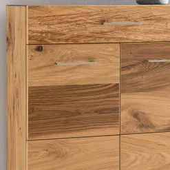 Schuhschrank mit Front Balkeneiche Furnier Macusos seidenmatt lackiert