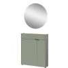 Schuhschrank mit Rundspiegel Set - Point (zweiteilig)