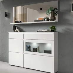 Schuhschrank mit Schublade und zwei Klappen - Dany