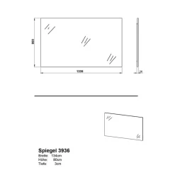 Schuhschrank und Spiegel Set - Point (zweiteilig)