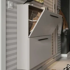 Schuhschrank zum Aufhängen in Hellgrau - Guaran