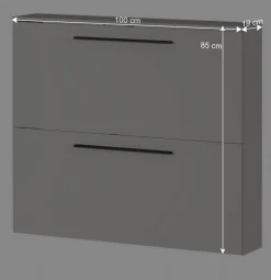 Schuhschrank zum Aufhängen in Hellgrau - Guaran