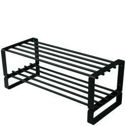 Schwarze Garderoben Kombi aus Stahl - Satroni (zweiteilig)