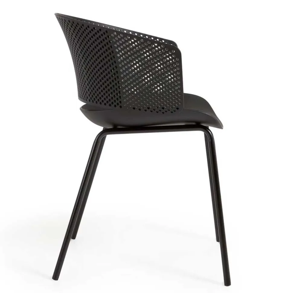 Schwarze Gartenstühle modern - Donzai (4er Set)