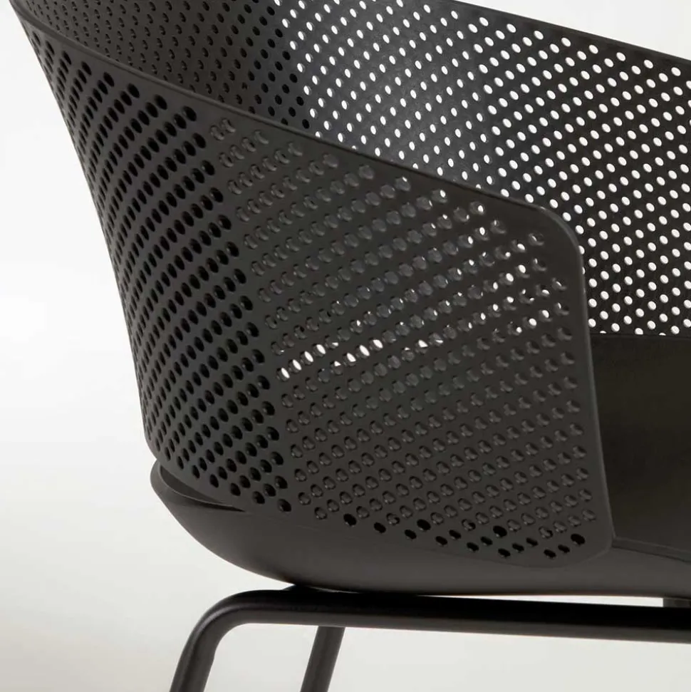 Schwarze Gartenstühle modern - Donzai (4er Set)