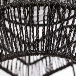 Schwarze Hängeleuchten aus Papierseil - Maura (2er Set)