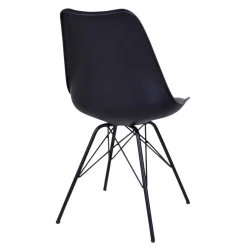 Schwarze Küchenstühle mit Schalensitz - Verbandro (2er Set)