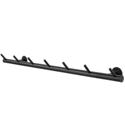 Schwarze Metallgarderobe mit 7 Haken - Kaserta