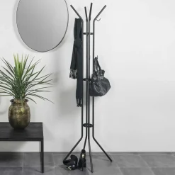 Schwarze Standgarderobe aus Stahl - Rubertus