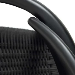 Schwarze Stühle aus Akazie & Kordel - Varioma (4er Set)