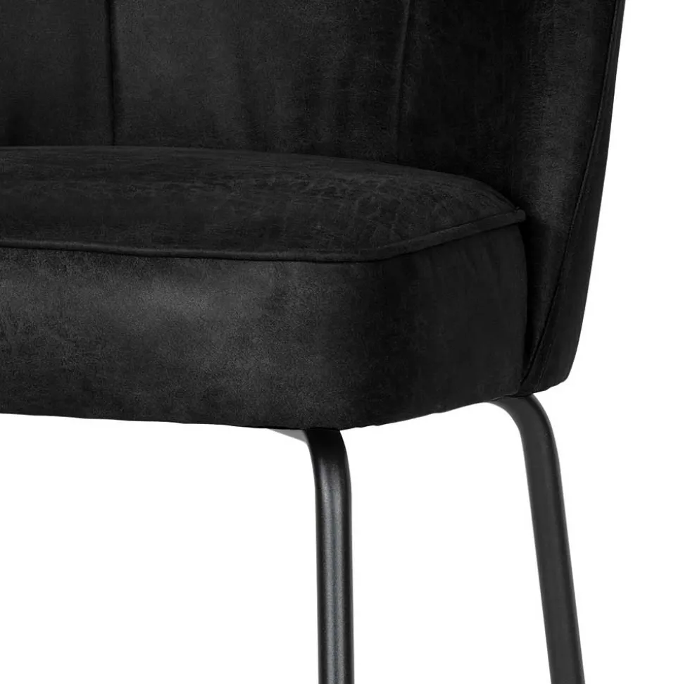 Schwarze Stühle aus Recyclingleder - Amaikan (2er Set)