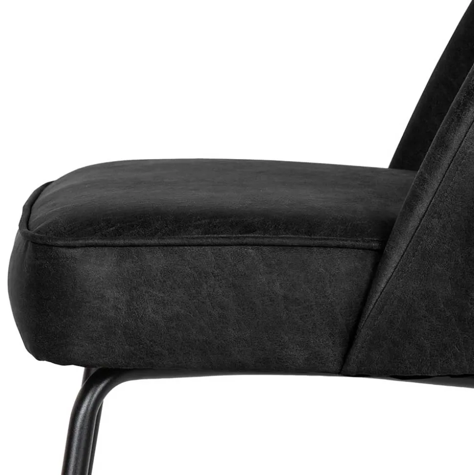 Schwarze Stühle aus Recyclingleder - Amaikan (2er Set)