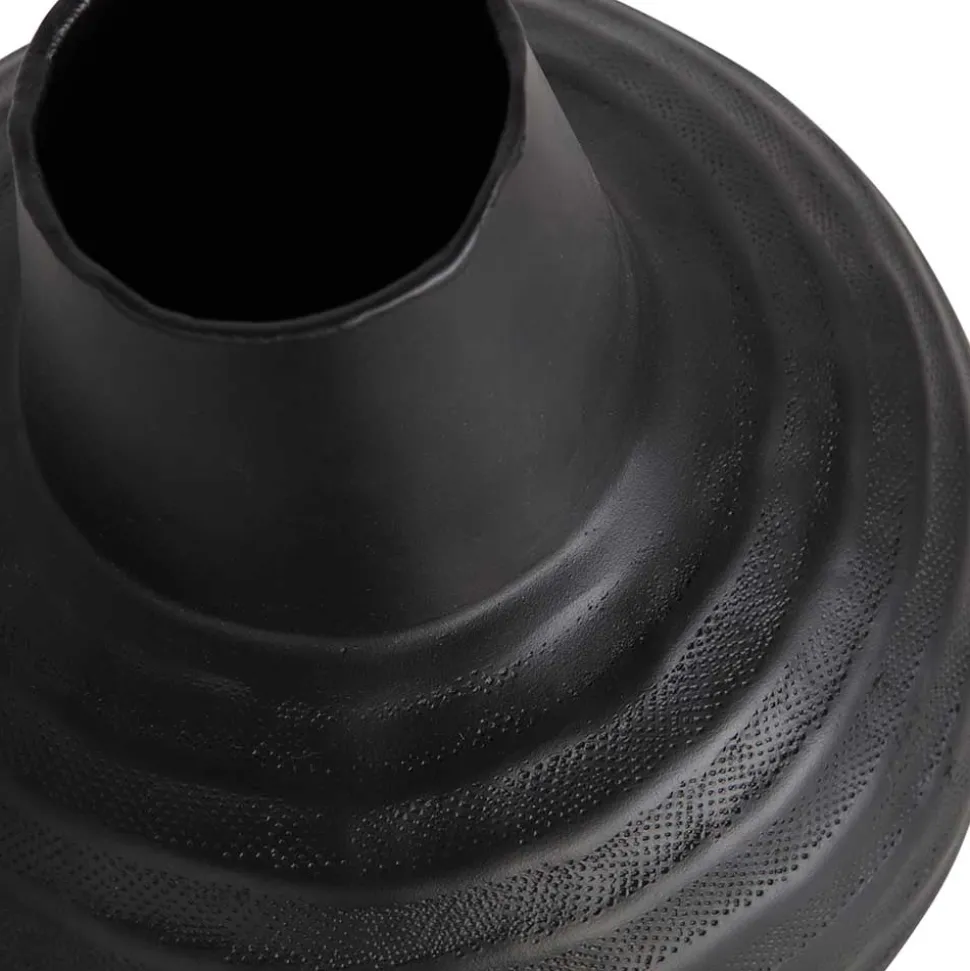 Schwarze Vasen aus Aluminium - Nesaris (2er Set)