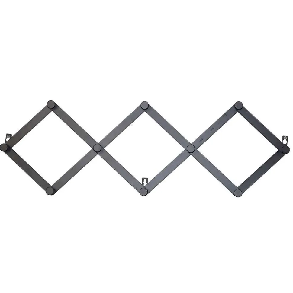 Schwarze Wandgarderobe zum Ausziehen - Dorcano