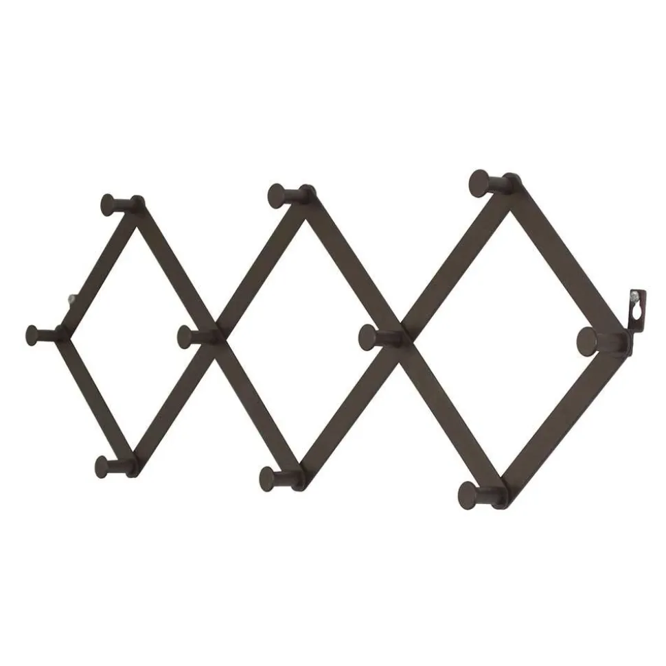 Schwarze Wandgarderobe zum Ausziehen - Dorcano