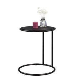 Schwarzer Anstelltisch in Rund 45cm - Odyssena