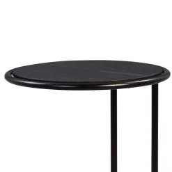 Schwarzer Anstelltisch in Rund 45cm - Odyssena