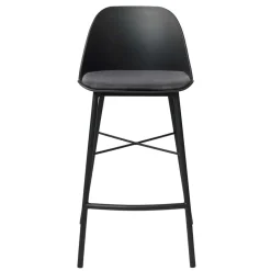 Schwarzer Barstuhl mit Schalensitz Kunststoff - Formentera