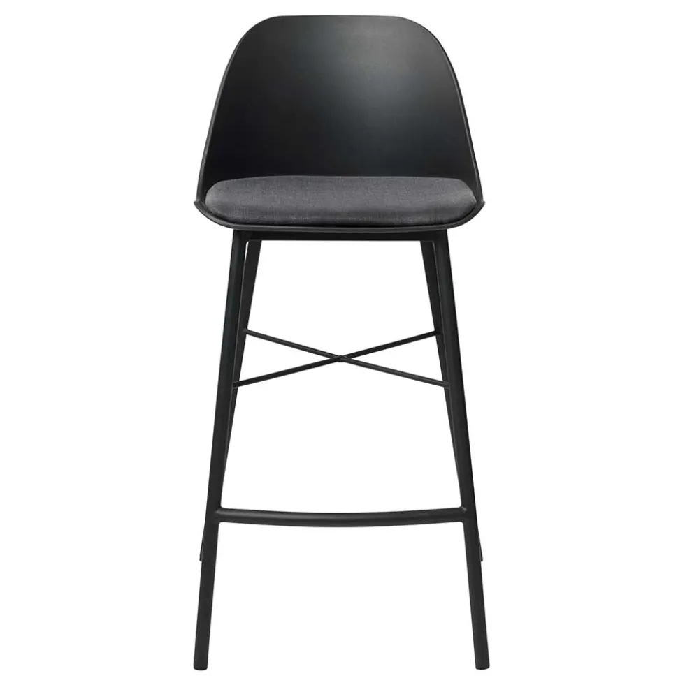 Schwarzer Barstuhl mit Schalensitz Kunststoff - Formentera