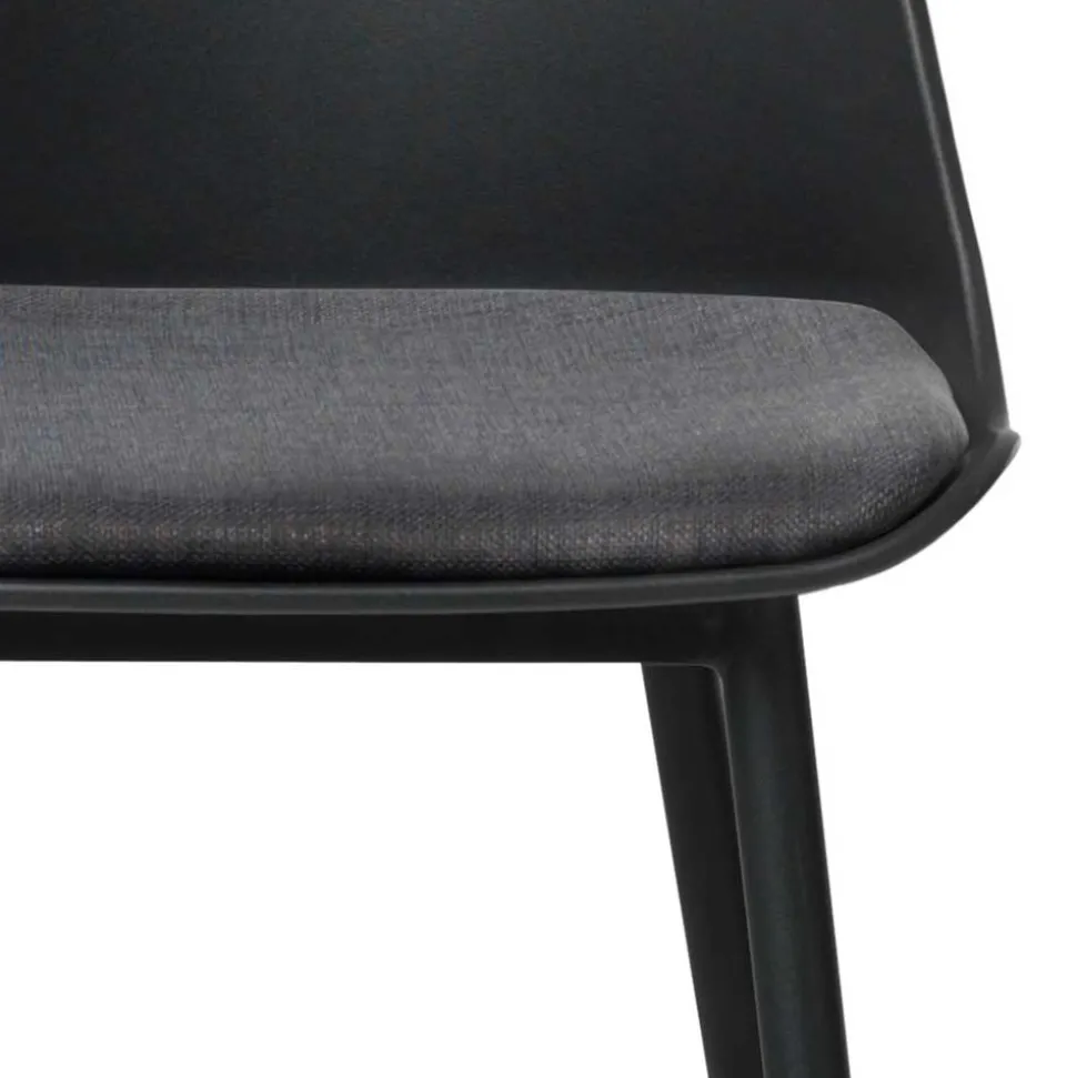 Schwarzer Barstuhl mit Schalensitz Kunststoff - Formentera