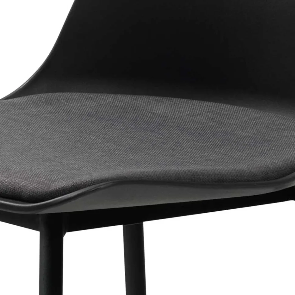 Schwarzer Barstuhl mit Schalensitz Kunststoff - Formentera