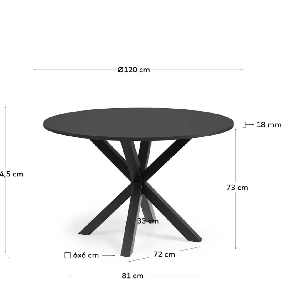 Schwarzer Küchentisch in modernem Design - Aknita
