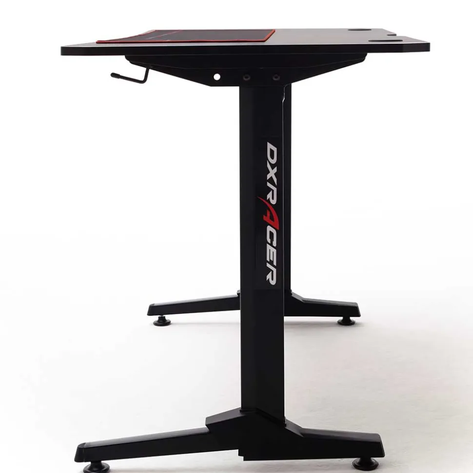 Schwarzer PC Schreibtisch mit Kabeldurchlass - Limon