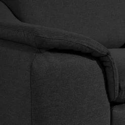 Schwarzer Polstersessel 100 cm breit - Voscona