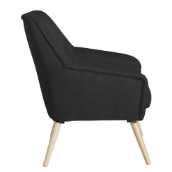 Schwarzer Polstersessel aus Webstoff - Chiosma