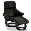 Schwarzer Relaxsessel mit Fußablage - Nautygo (zweiteilig)