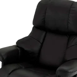 Schwarzer Relaxsessel mit Fußablage - Nautygo (zweiteilig)