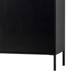 Schwarzer Schrank mit Doppeltür - 100x155x40 - Burgossi