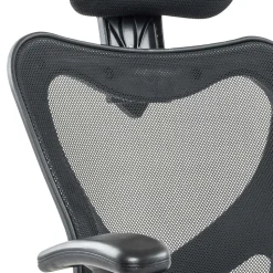 Schwarzer Schreibtisch Drehstuhl mit Lendenwirbelstütze - Zentry