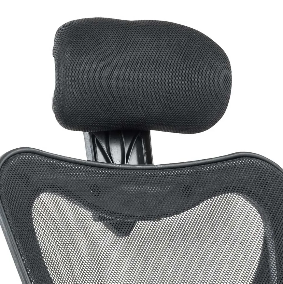 Schwarzer Schreibtisch Drehstuhl mit Lendenwirbelstütze - Zentry