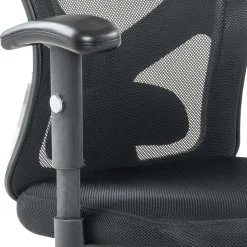 Schwarzer Schreibtisch Drehstuhl mit Lendenwirbelstütze - Zentry