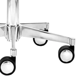 Schwarzer Schreibtisch Hocker auf Rollen - Arianno