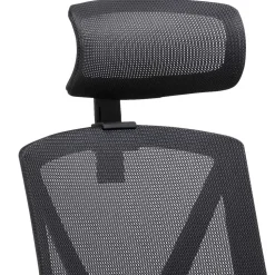 Schwarzer Schreibtischsessel mit Lordosenstütze - Drike