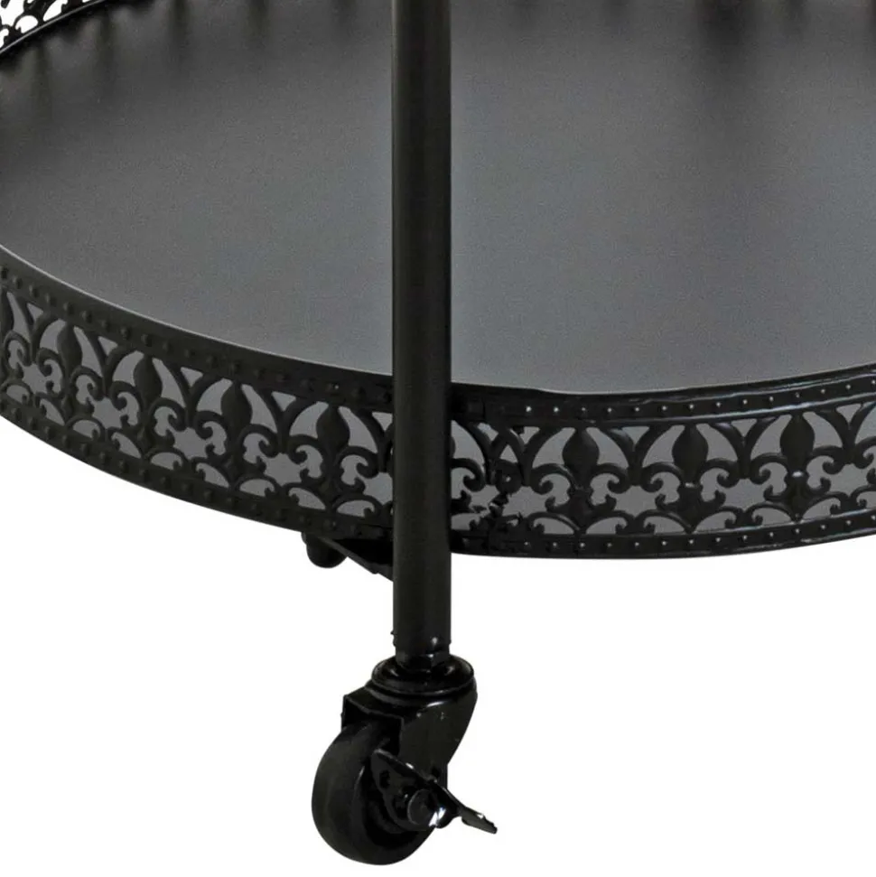 Schwarzer Servierwagen in rundem Design - Mapel