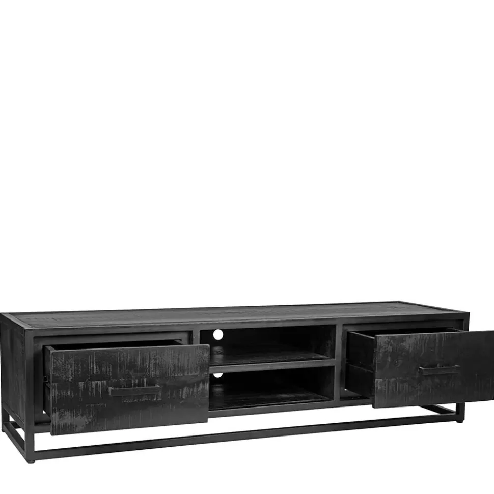 Schwarzer TV Unterschrank im Industry Stil - Esturado