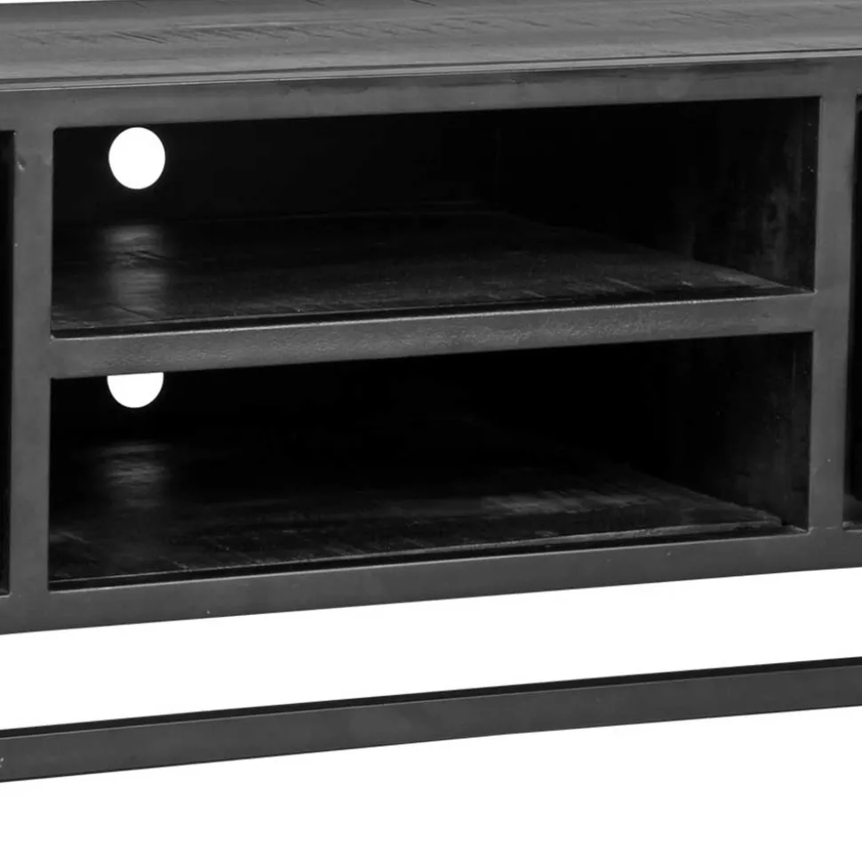 Schwarzer TV Unterschrank im Industry Stil - Esturado