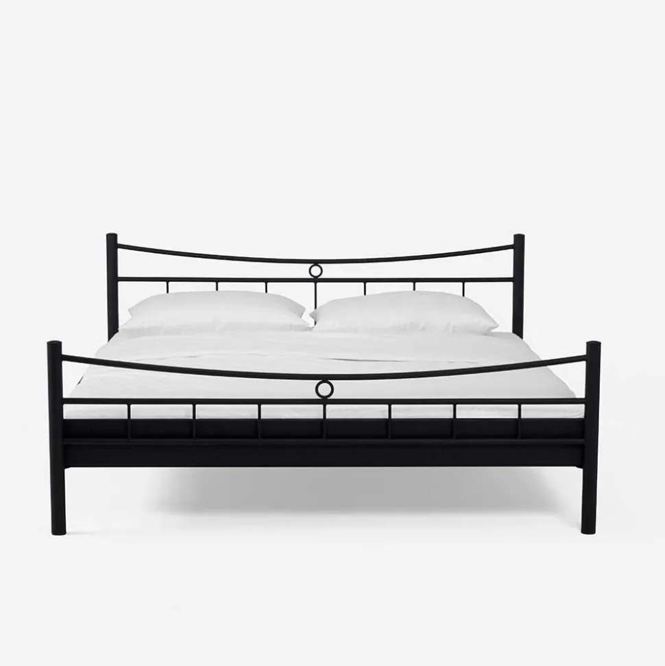Schwarzes Bett Molisea aus Metall