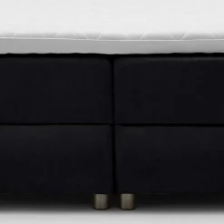 Schwarzes Boxspringbett mit Bettkasten - Luya