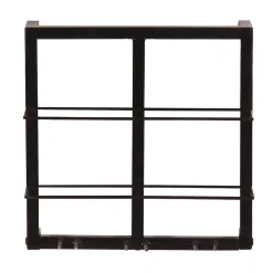 Schwarzes Wandregal für Weinflaschen - Charlots