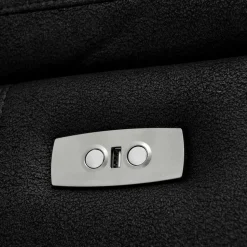 Schwarzes Zweier Sofa mit Relaxfunktion - Salma