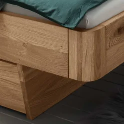 Schwebebett mit Stauraum aus Wildeiche - Zennian