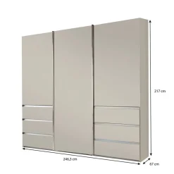 Schwebetüren-Kleiderschrank in Champagner - 3-türig - Vilantinos