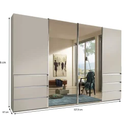 Schwebetürenschrank in Champagner - Grover