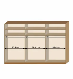 Schwebetürenschrank in Kernbuche & Beige - Krofun